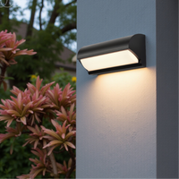 Moderne Zwarte LED-Buitenwandlamp – Weerbestendige Warme Verlichting voor Tuin, Terras & Ingang