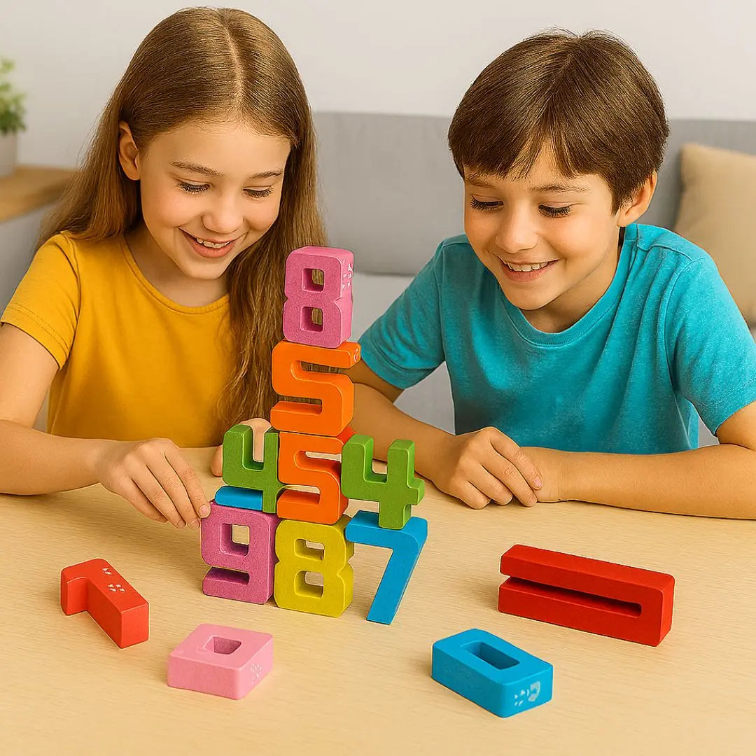 Montessori houten bouwset – Bouwblokken