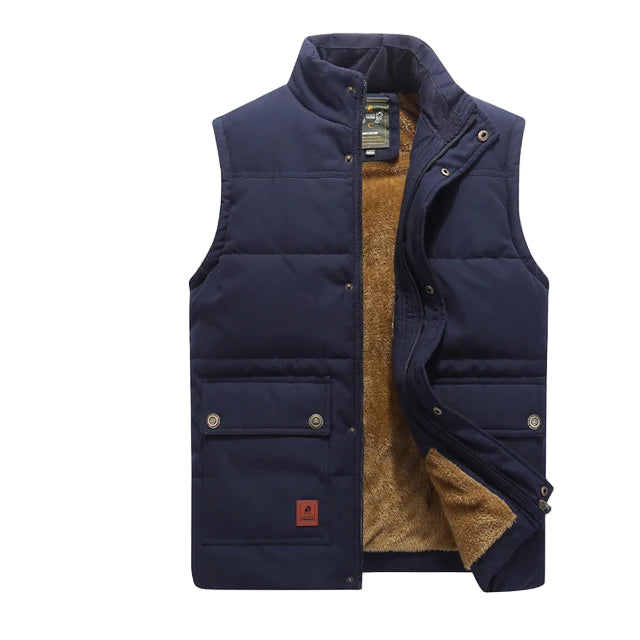 Mouwloos herenvest in moderne stijl