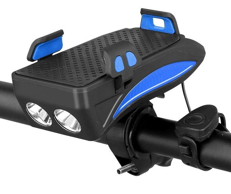 Multifunctionele fiets-telefoonhouder met lamp en powerbank