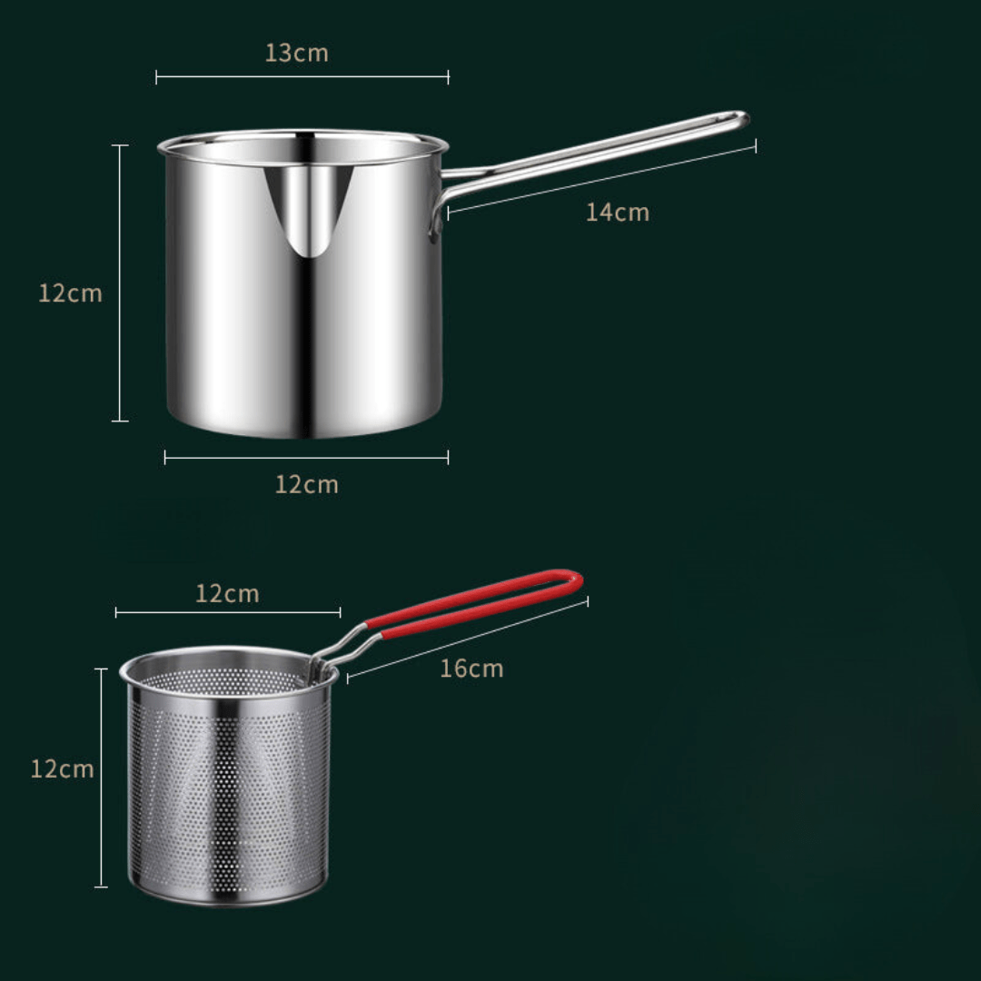 Multifunctionele roestvrijstalen frituurpan