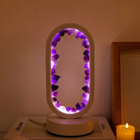 Natuurlijke amethistlamp – handgemaakte relax- en meditatielamp in het paars voor het interieur