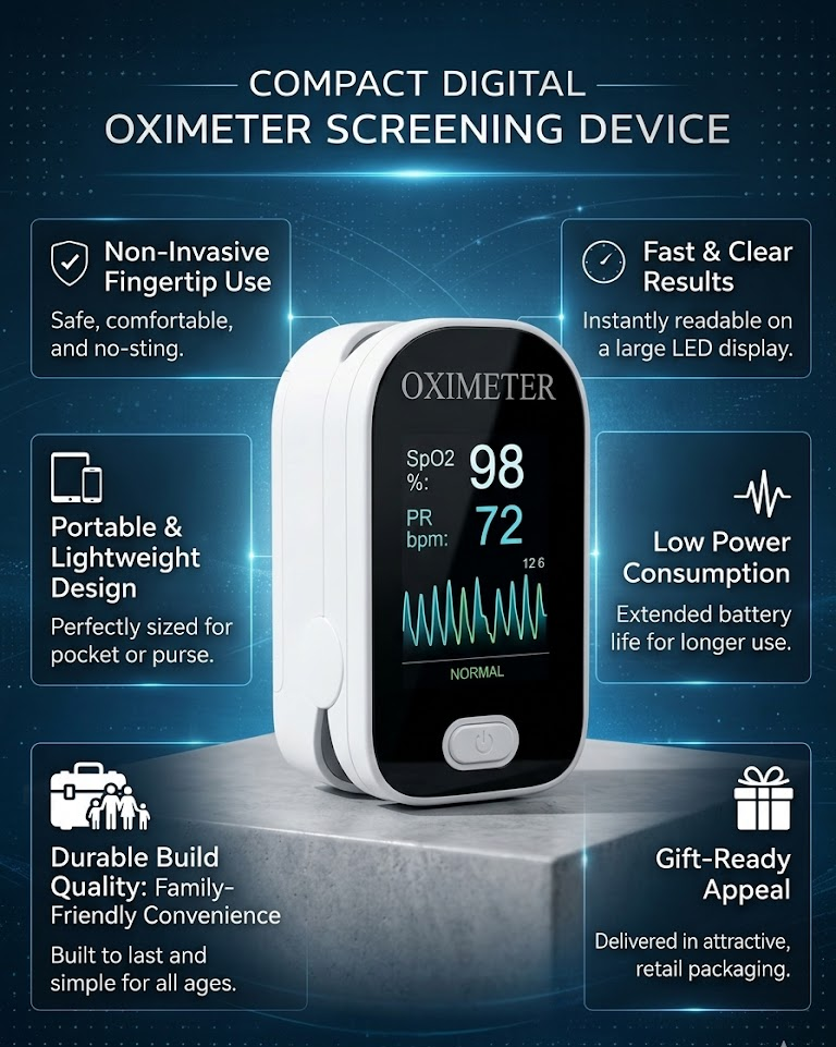 Niet-invasieve digitale oximeter voor gezondheidsmonitoring