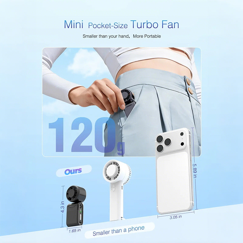 Opvouwbare mini turbo handventilator