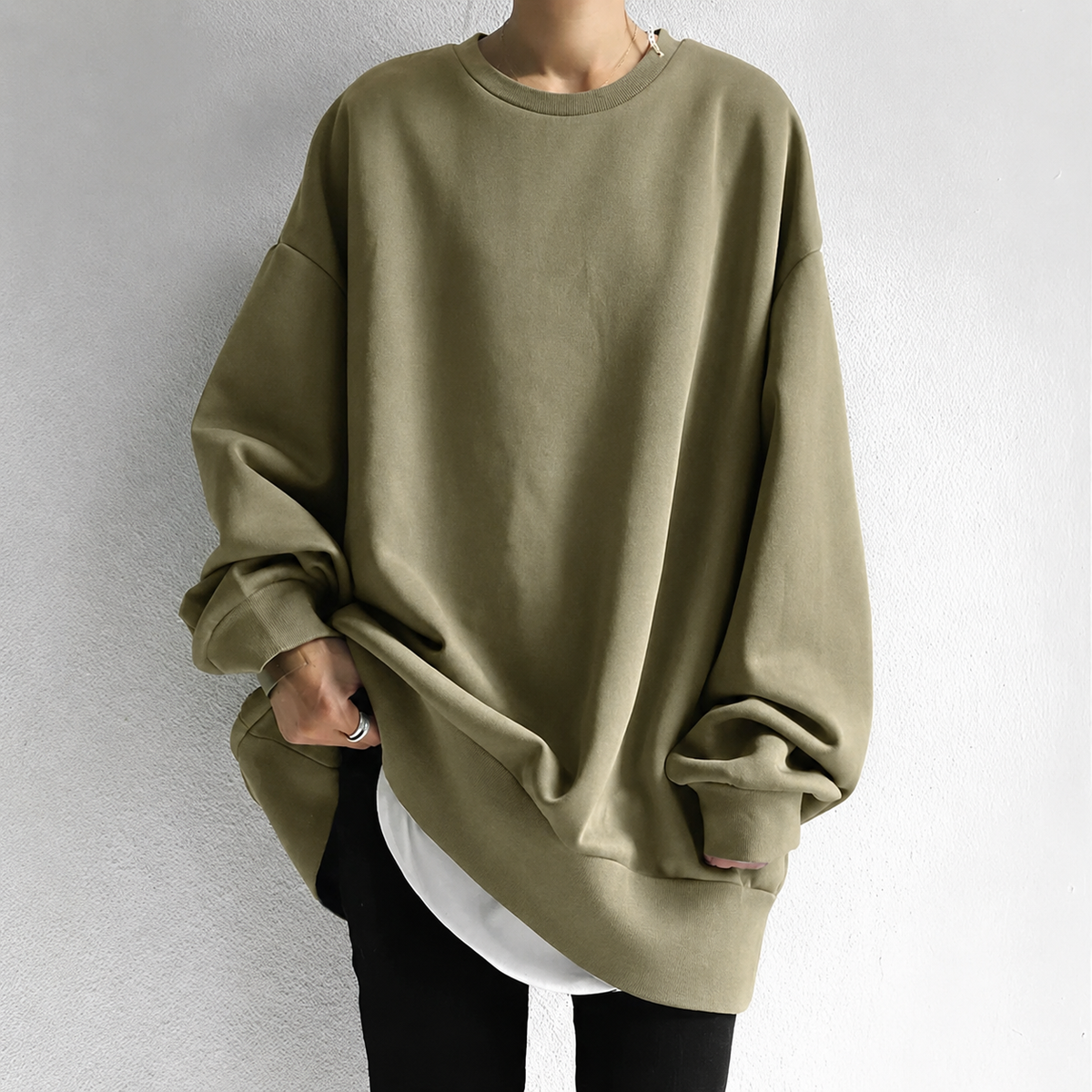 Oversized gebreide damestuniek