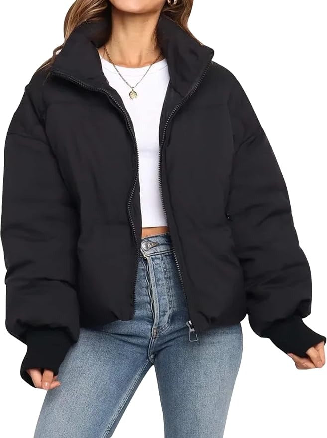 Oversized gewatteerde damesjas