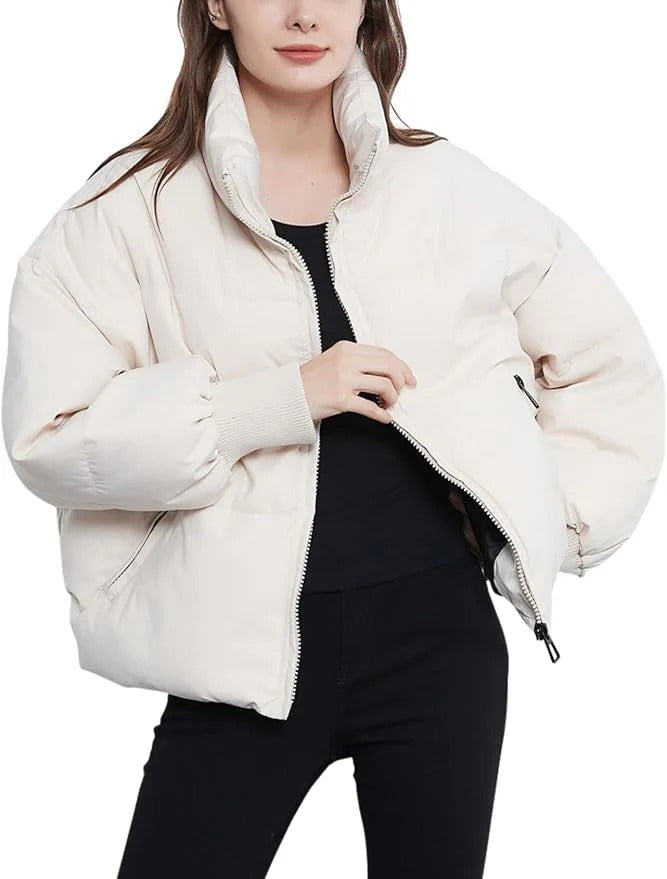 Oversized gewatteerde damesjas
