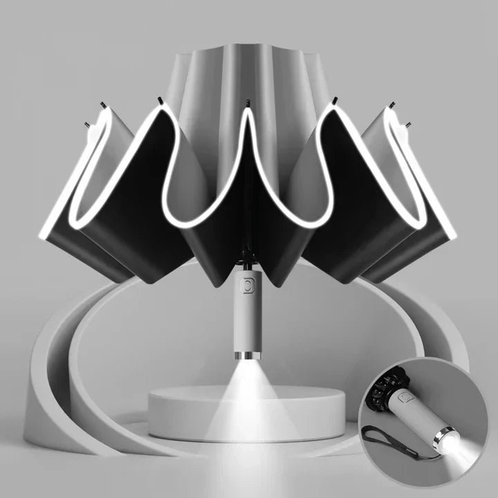 Paraplu met led en ingebouwde zaklamp