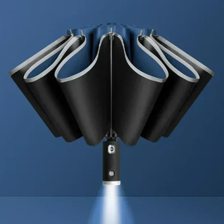 Paraplu met led en ingebouwde zaklamp