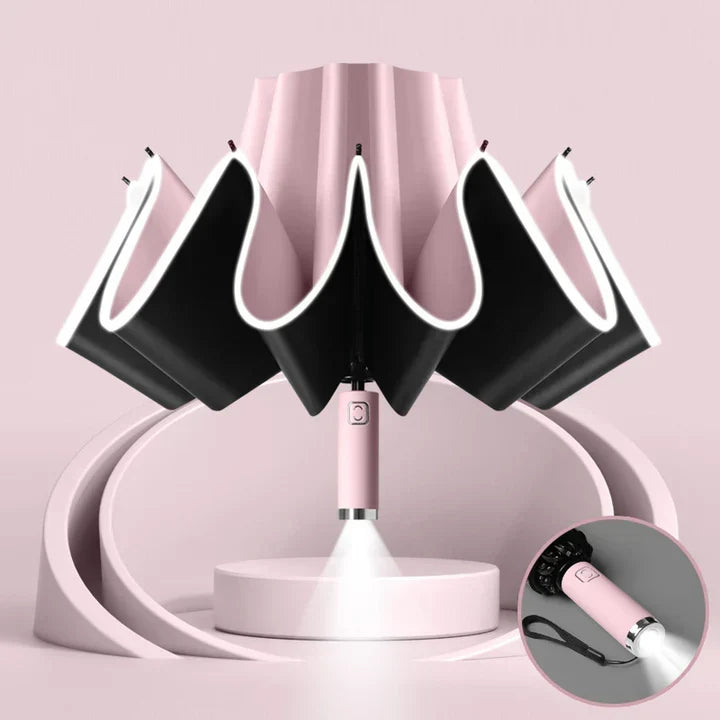 Paraplu met led en ingebouwde zaklamp