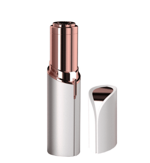 Pijnloze haarverwijderaar met led - In de vorm van een lippenstift