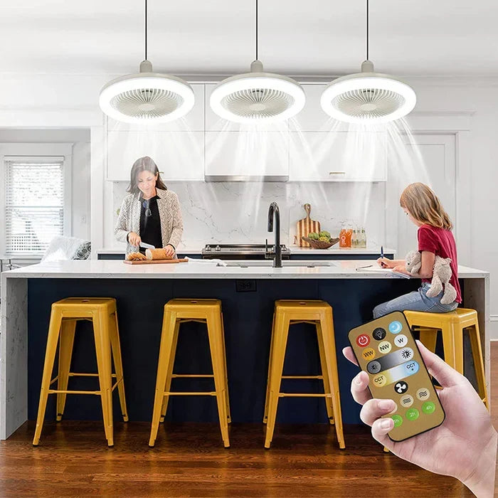Plafondventilator met verlichting
