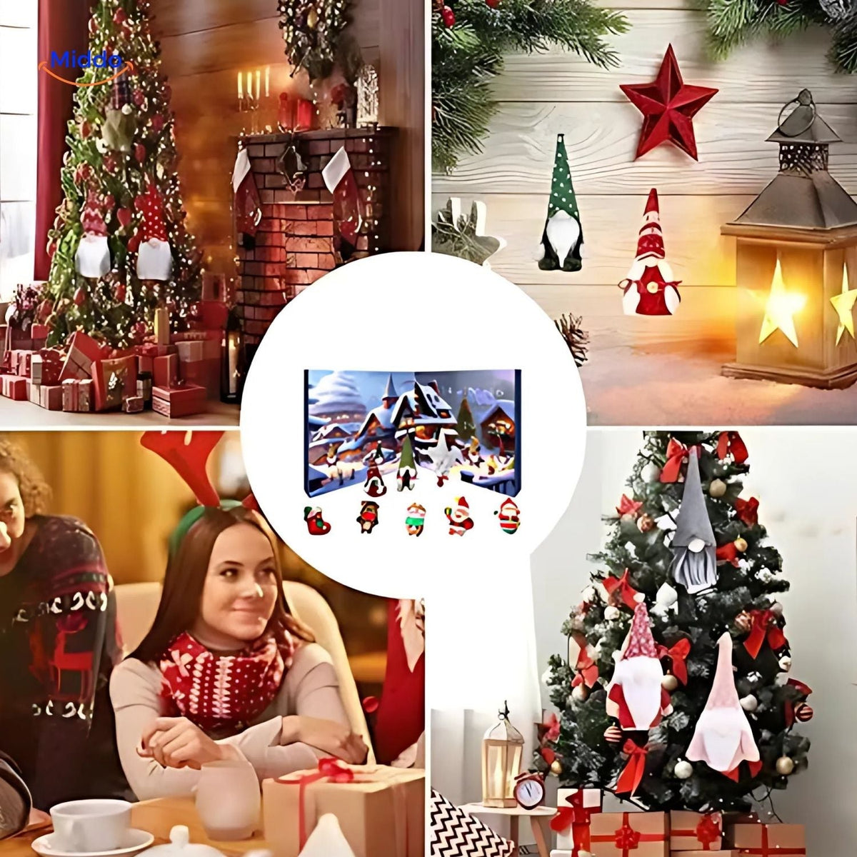 Pluche Adventskalender Aftelkalender met Kabouters | Kerstcadeau