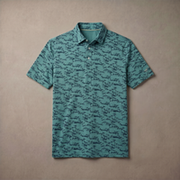 Poloshirt voor heren met melangeprint | Vochtafvoerend | UPF 50 | 4-way stretch