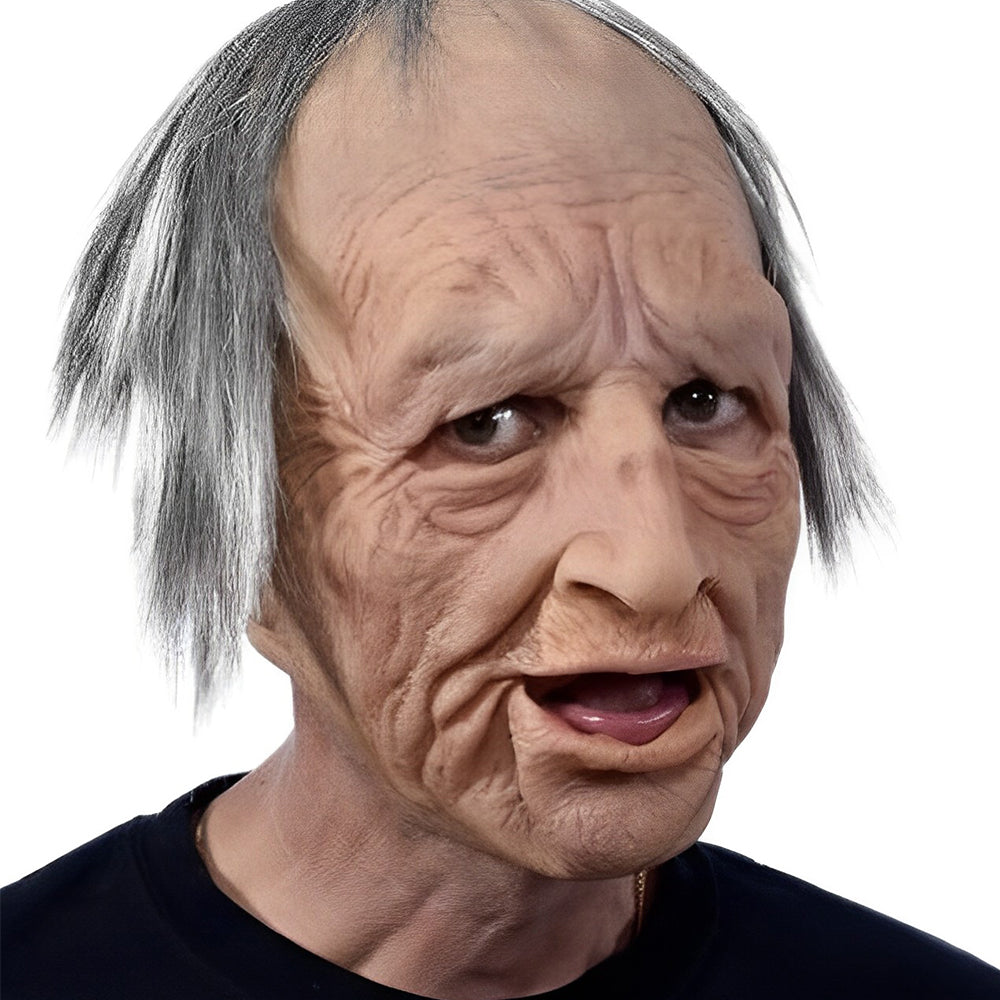 Realistisch oude man masker – Latex masker voor Halloween en cosplay met beweegbare mond