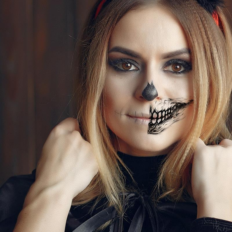 Realistische horror halloween-tattoos – Maak je halloween-make-up compleet