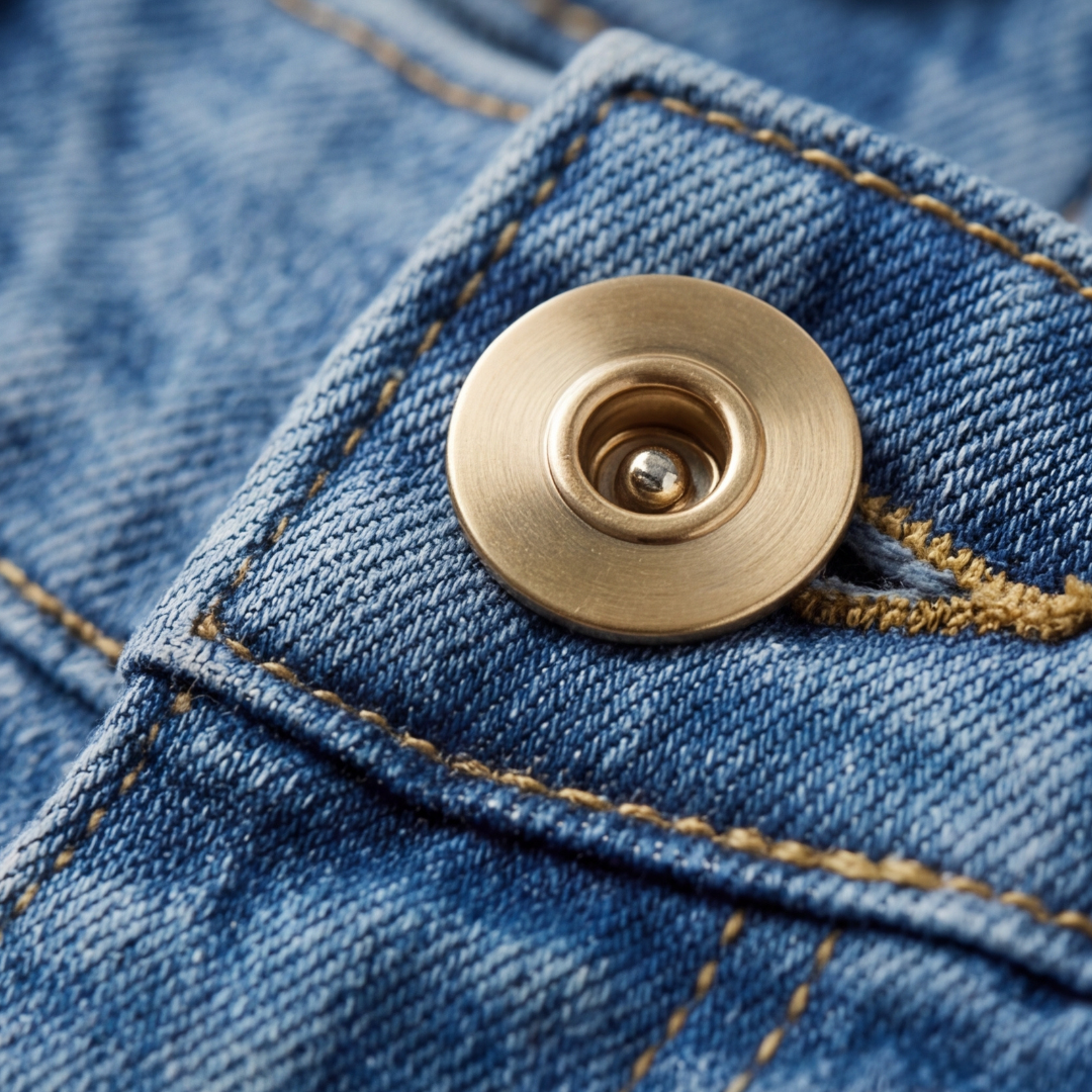 Retro wide leg jeans met knoopsluiting aan de voorkant