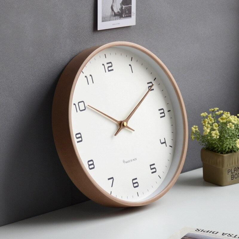 Scandinavische houten wandklok – Elegant minimalisme