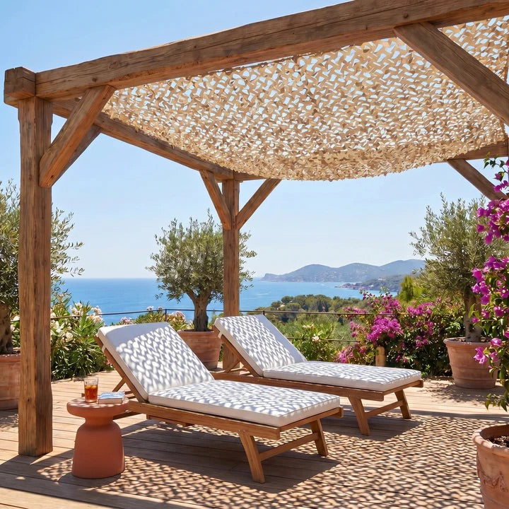 Schaduwdoek voor terras & pergola – 6 kleuren, luchtcirculerend, binnen 1 uur opgehangen