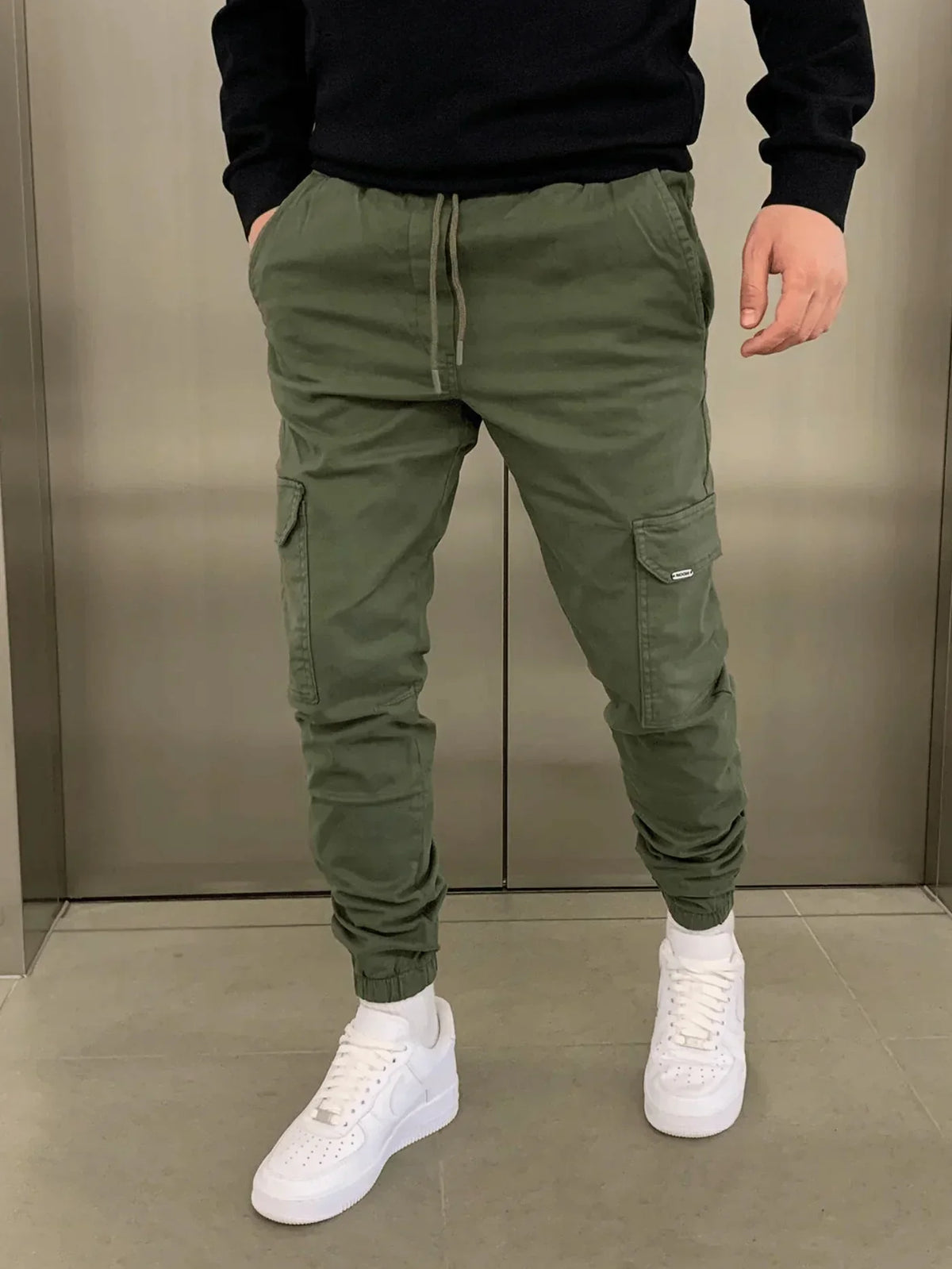 Slim-fit cargobroek voor heren