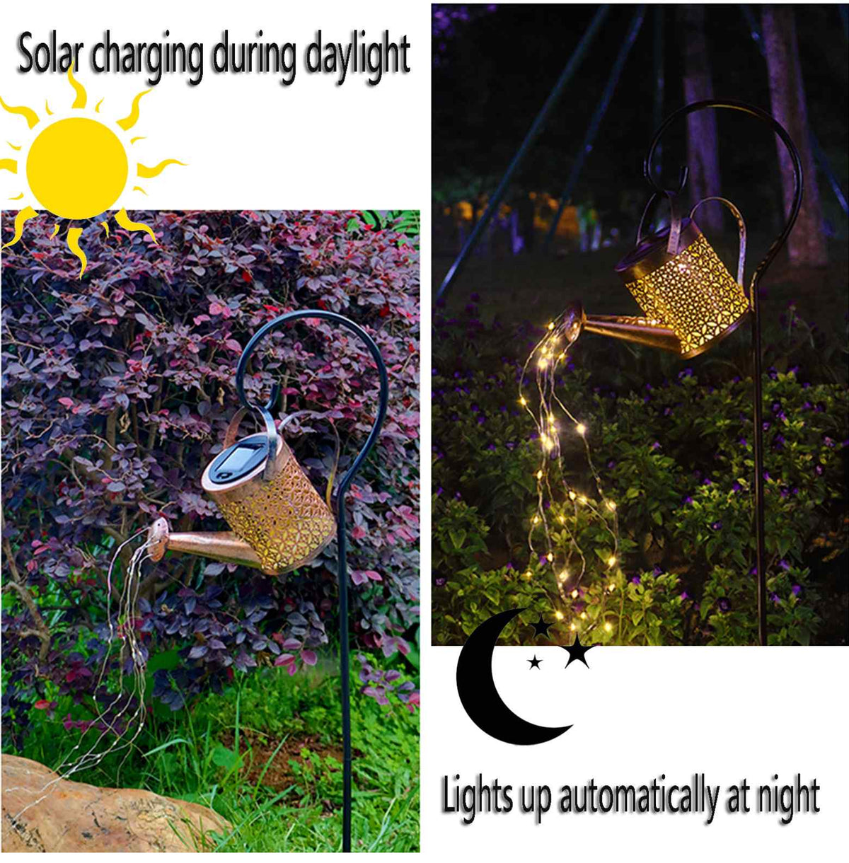 Solar LED-tuinverlichting in de vorm van een gieter