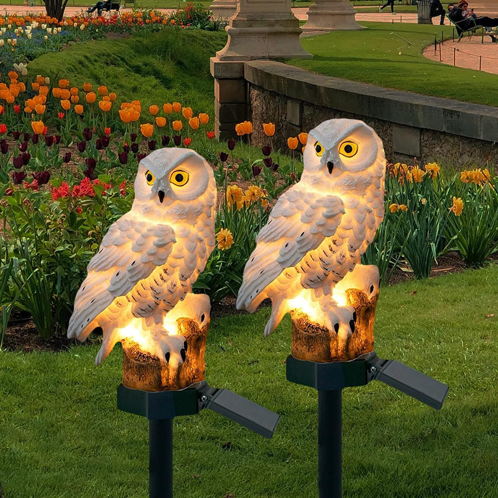 Solar led-tuinverlichting in de vorm van een uil, waterdicht IP65, decoratie met warm wit licht