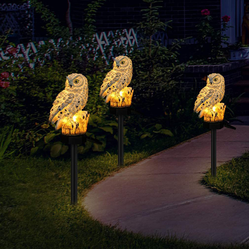 Solar led-tuinverlichting in de vorm van een uil, waterdicht IP65, decoratie met warm wit licht