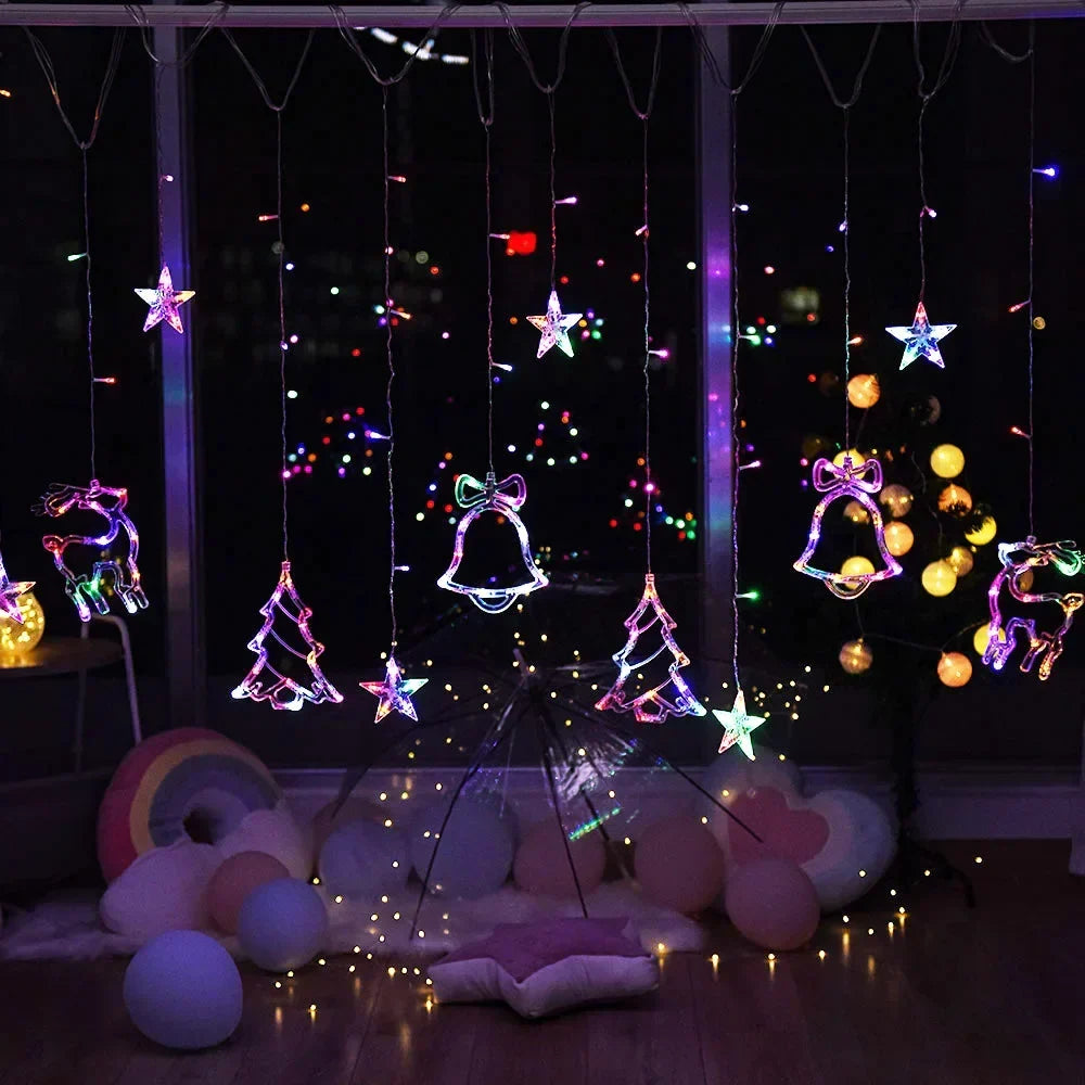 Ster- en maanvormige slinger voor feestdecoratie