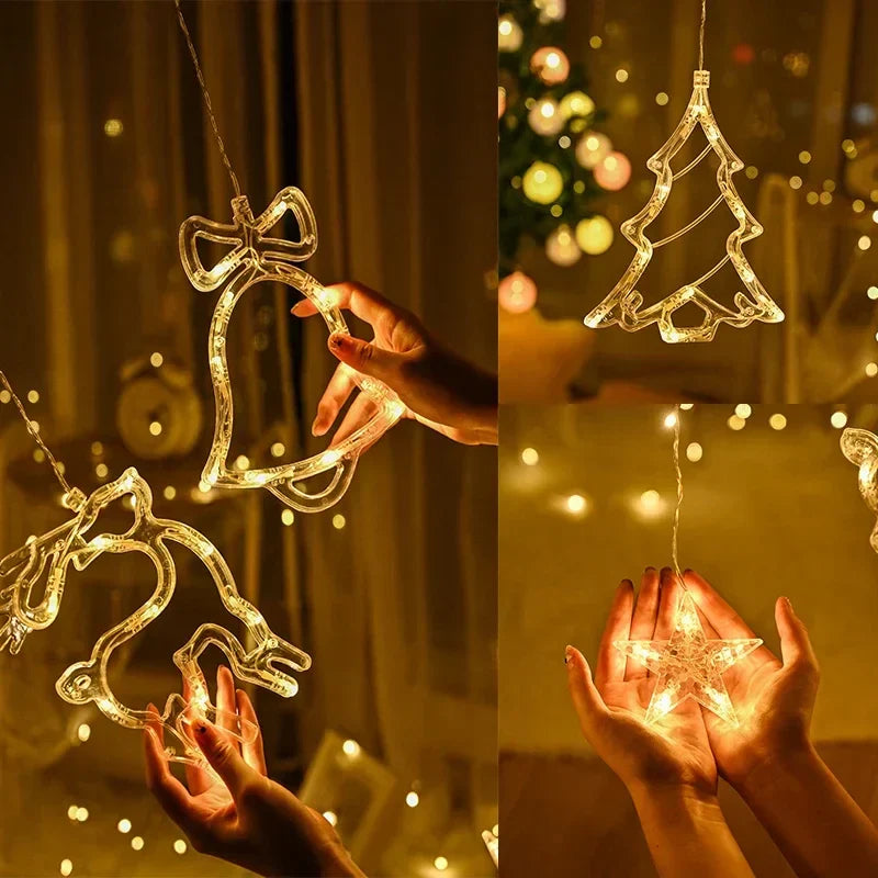 Ster- en maanvormige slinger voor feestdecoratie