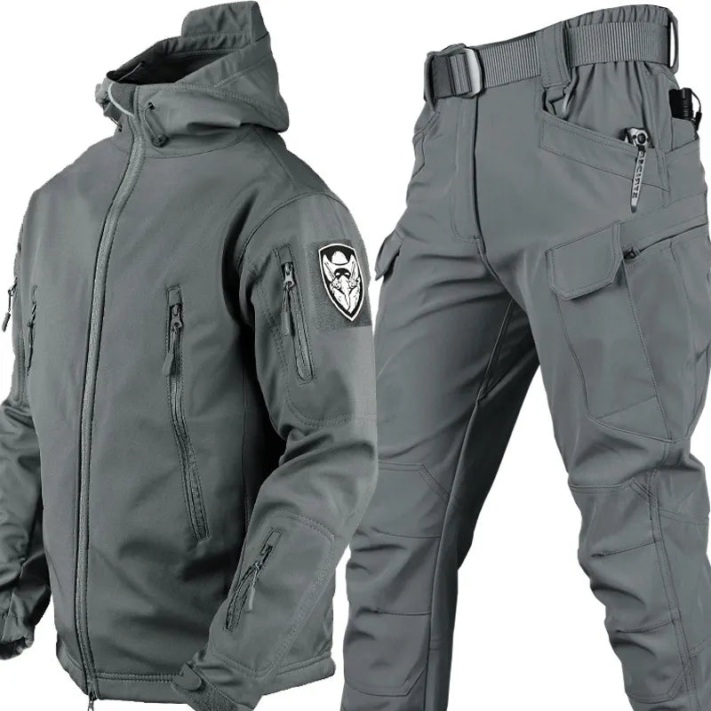 Tactische outdoor set voor heren | Waterdichte & winddichte jas & broek