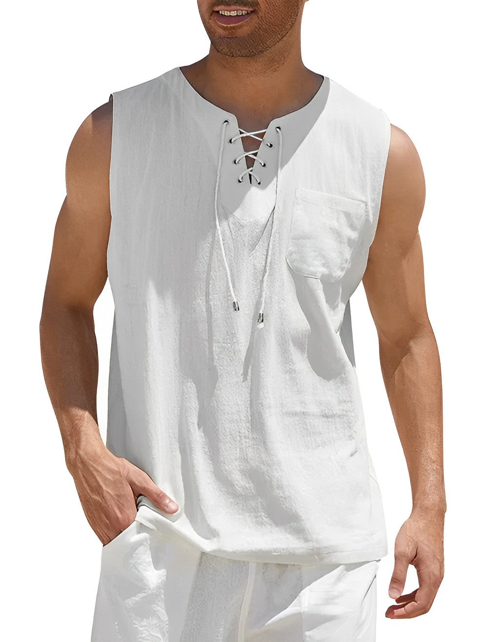 Tanktop voor heren | Luchtig zomercomfort & stijlvolle V-hals