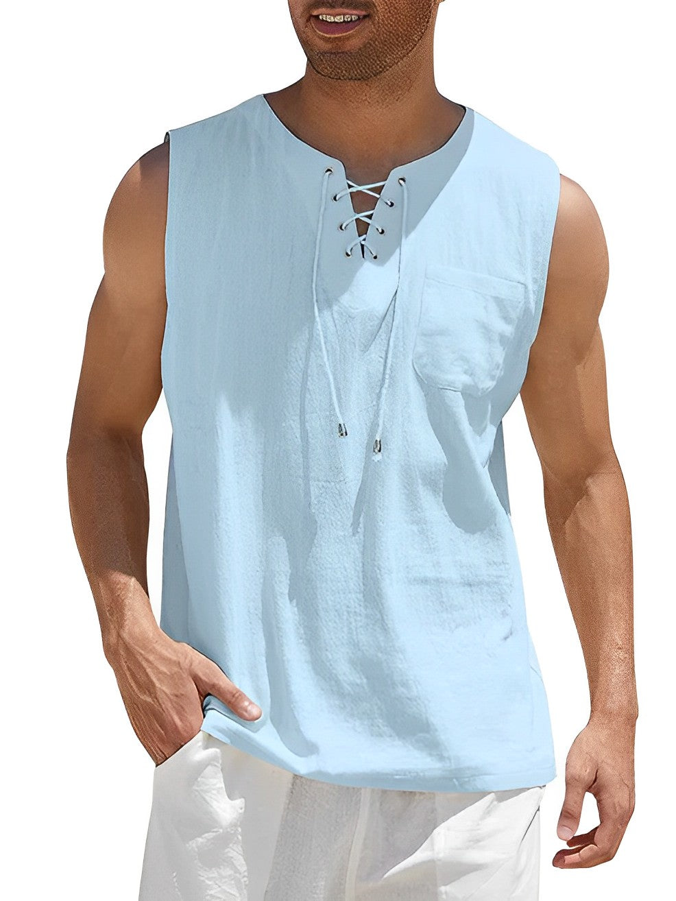 Tanktop voor heren | Luchtig zomercomfort & stijlvolle V-hals