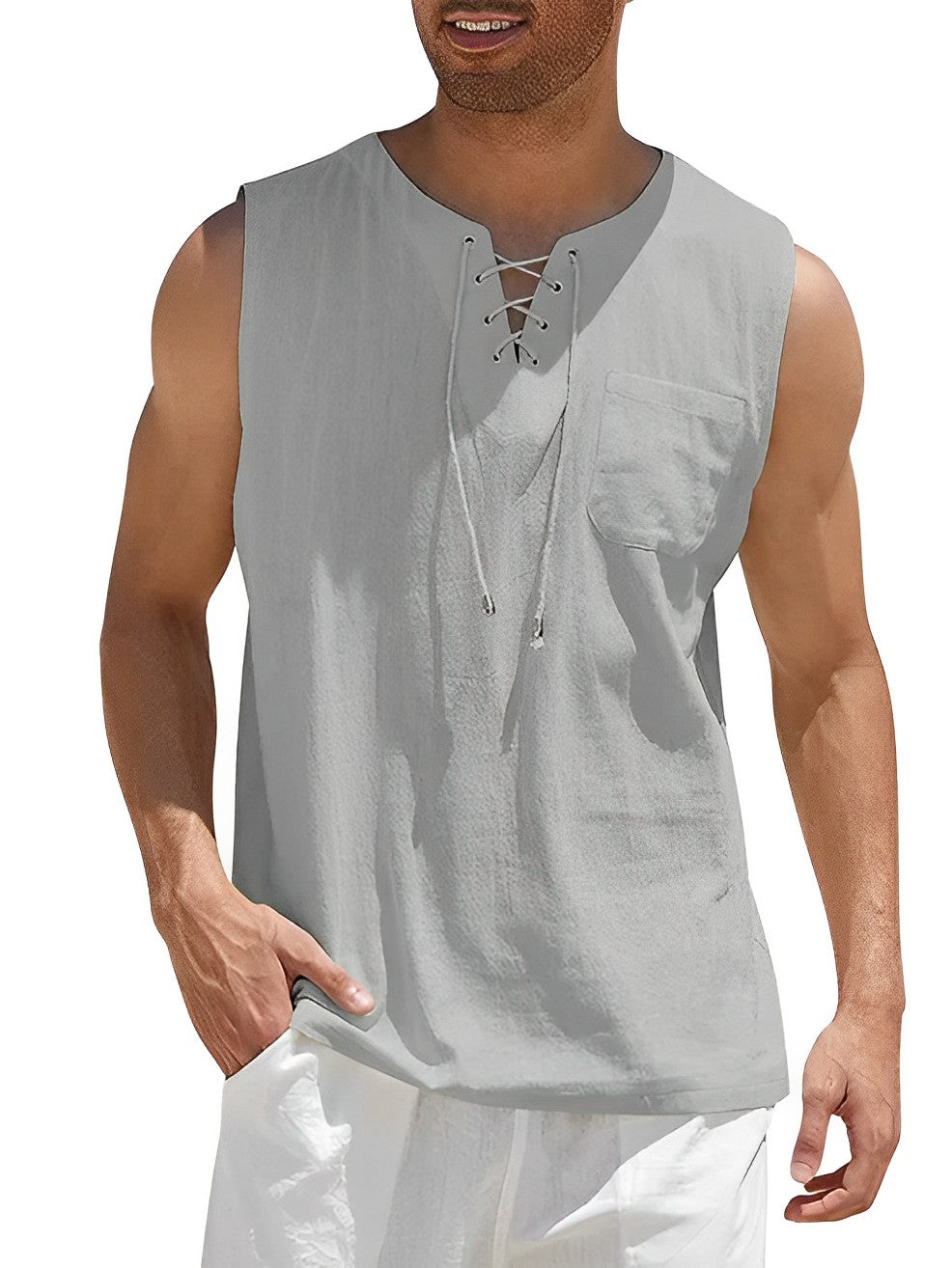 Tanktop voor heren | Luchtig zomercomfort & stijlvolle V-hals