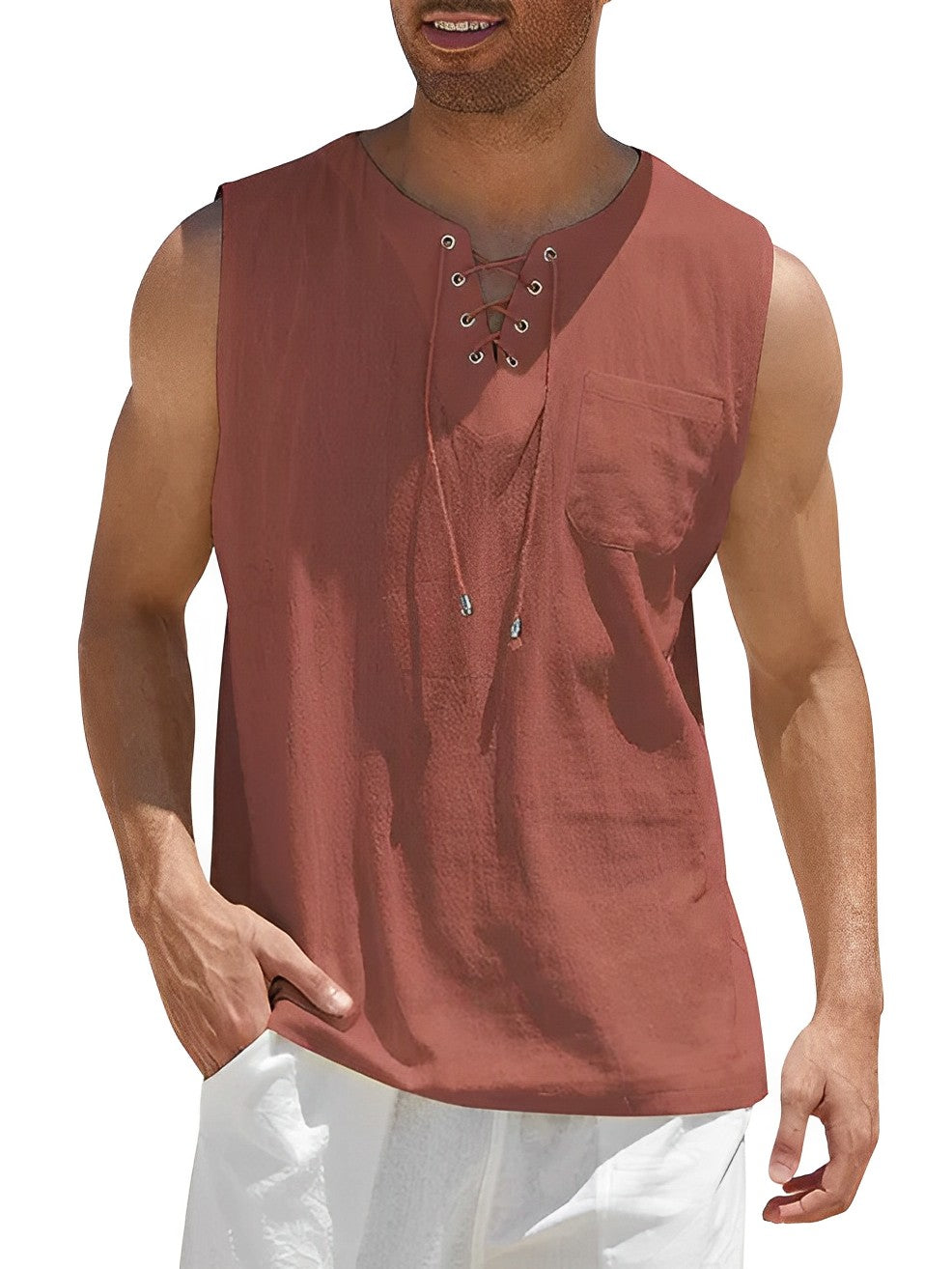 Tanktop voor heren | Luchtig zomercomfort & stijlvolle V-hals