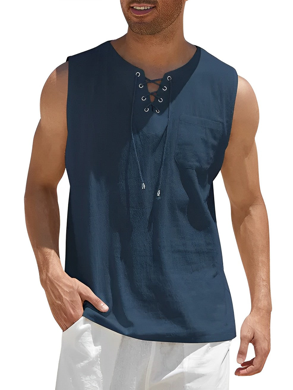 Tanktop voor heren | Luchtig zomercomfort & stijlvolle V-hals