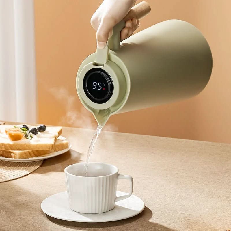 Thermoskan met digitaal display en dubbelwandig roestvrij staal - 1 l