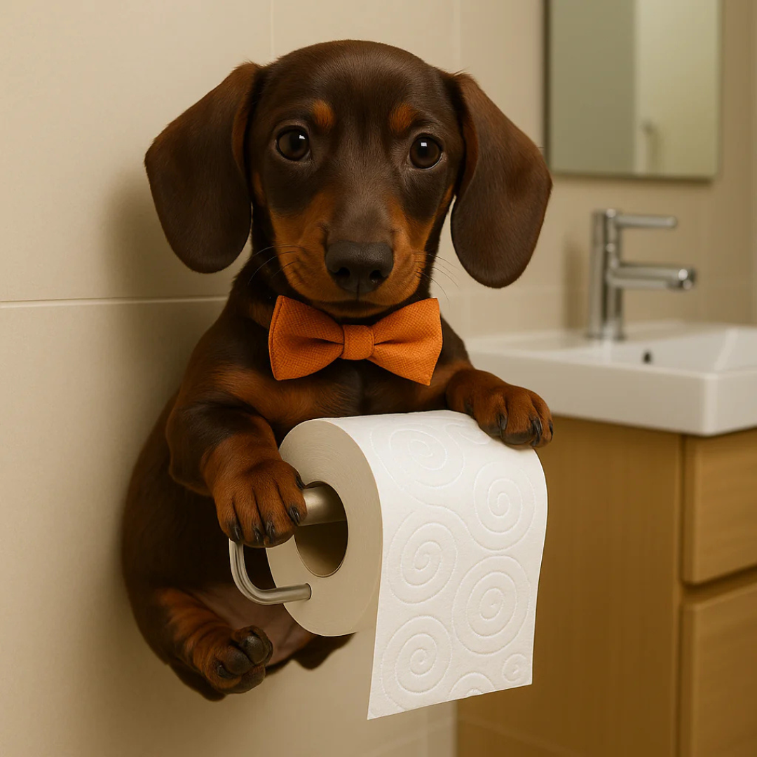 Toiletpapierhouder - Wandhouder in Speels Hondendesign
