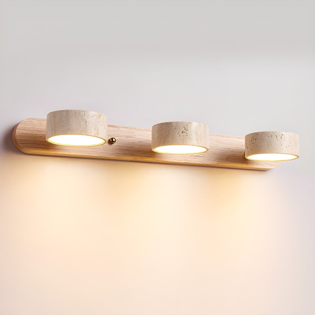 Travertin LED-wandlamp voor architectonische luxe