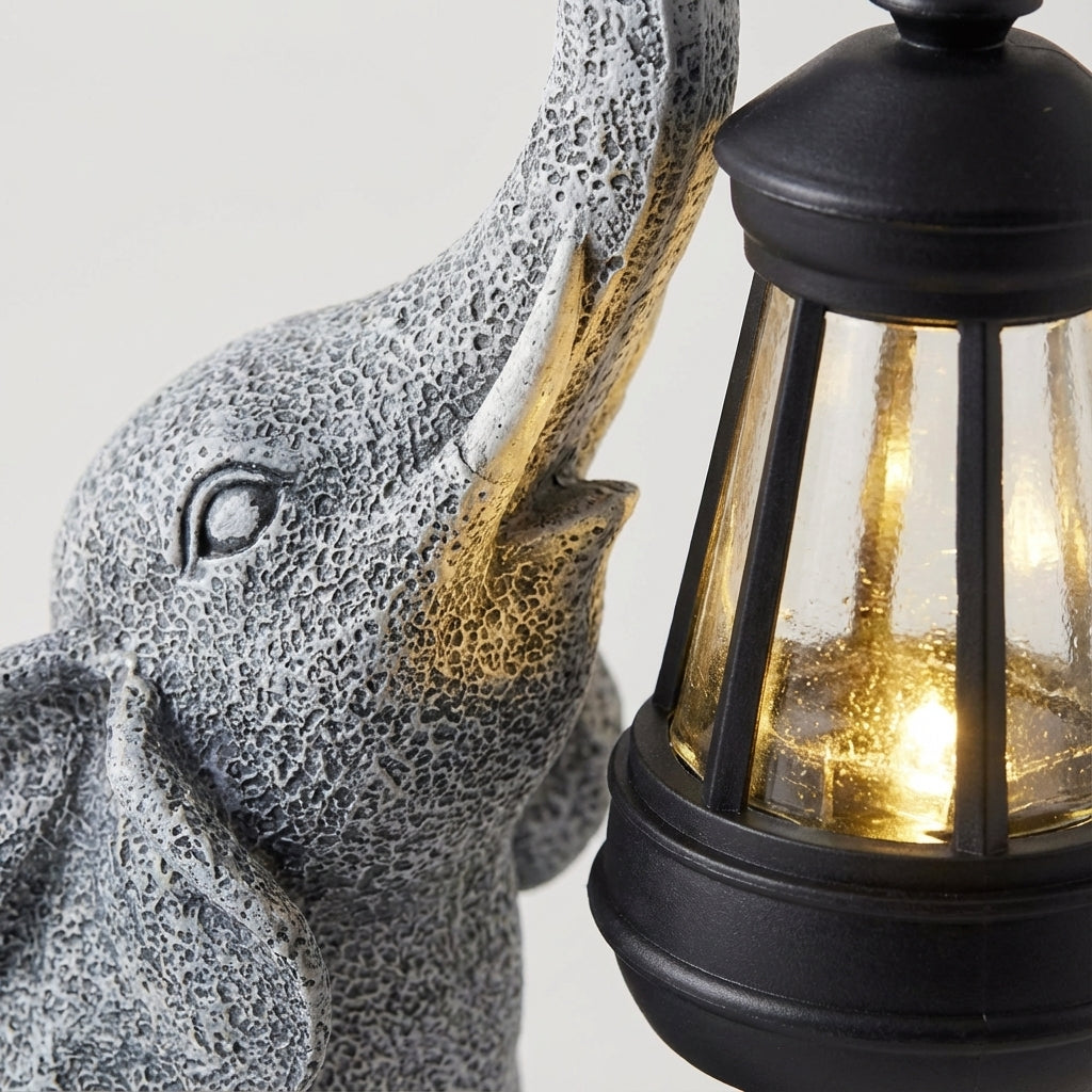 Tuinverlichting op Zonne-energie in de Vorm van een Olifant met Automatische LED-Sfeerverlichting