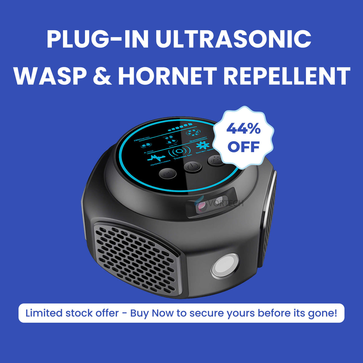 Ultrasone Wesp- en Hoornaarverjager voor het Stopcontact | Chemicaliënvrij - Stille Bescherming voor Huis, Zwembad en Terras (Bereik van 300 m²)