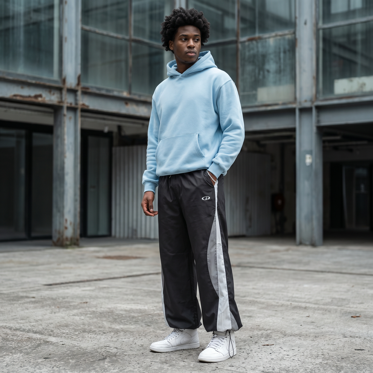 Unisex Polyester Trainingsbroek | Losse Baggy Pasvorm | Casual Broek voor Dagelijks Gebruik