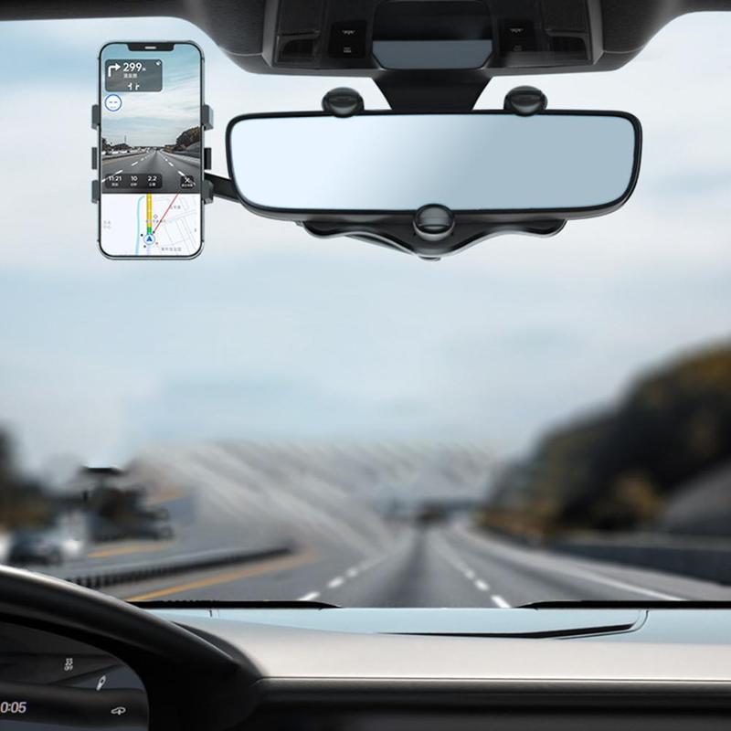 Universele Telefoonhouder voor Binnenspiegel Auto - 360 Graden Draaibaar voor Navigatie