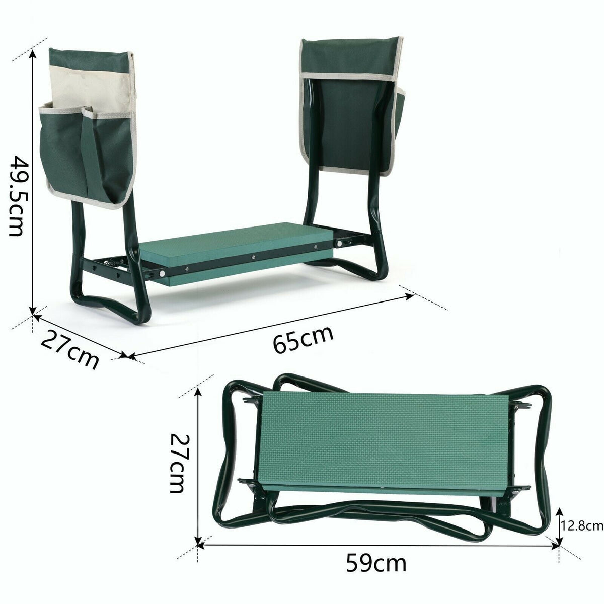 Veelzijdige Tuinkniestoel & Tuinstoel met Zachte Bekleding
