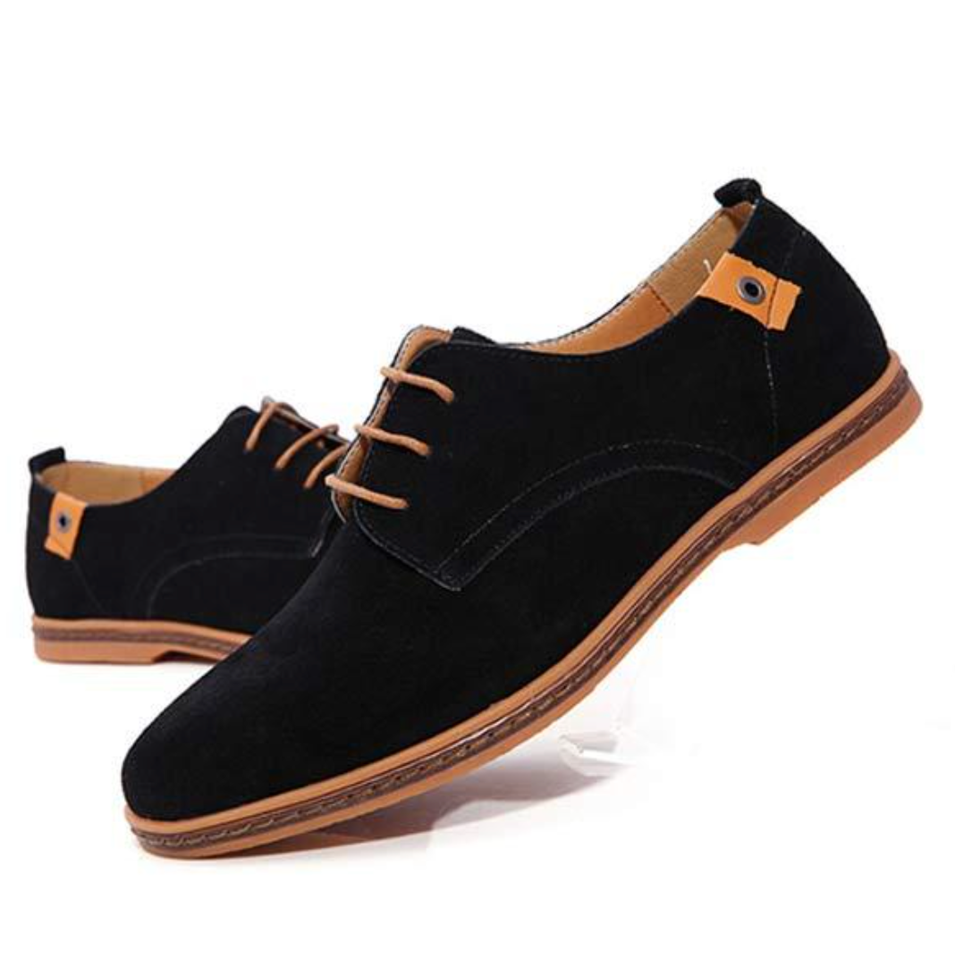 Vegan suède oxfords voor heren met veters
