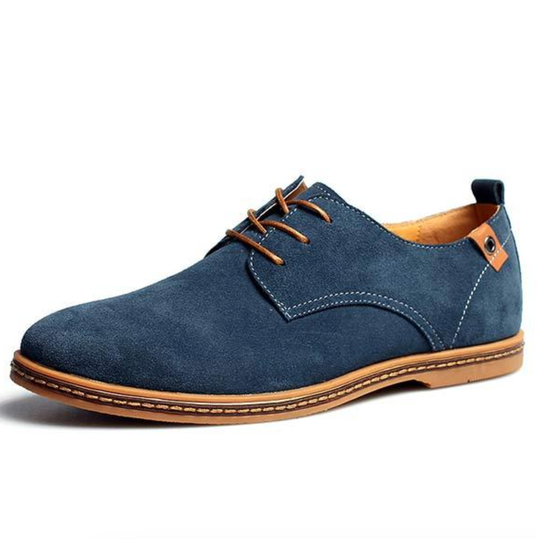 Vegan suède oxfords voor heren met veters