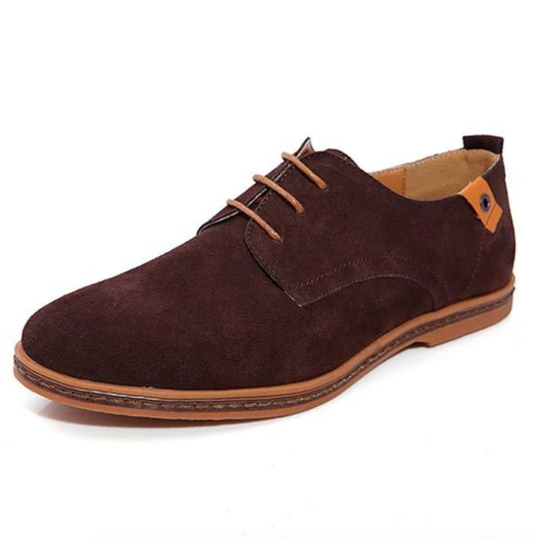 Vegan suède oxfords voor heren met veters