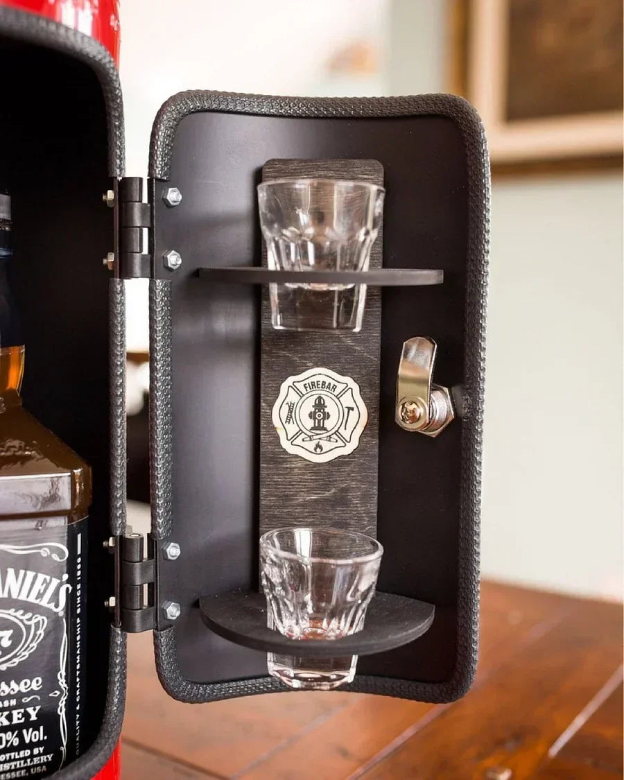 Verborgen minibar in brandblusser – Elegant, discreet en uniek