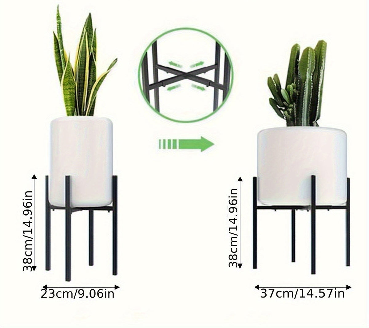 Verstelbare Metalen Plantenstandaard | Moderne Plantenstandaard voor Binnen en Buiten