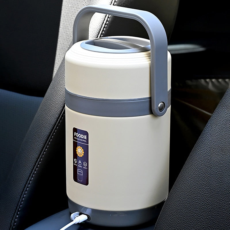 Verwarmbare USB-lunchbox | 304 roestvrij staal, draagbare maaltijdverwarmer