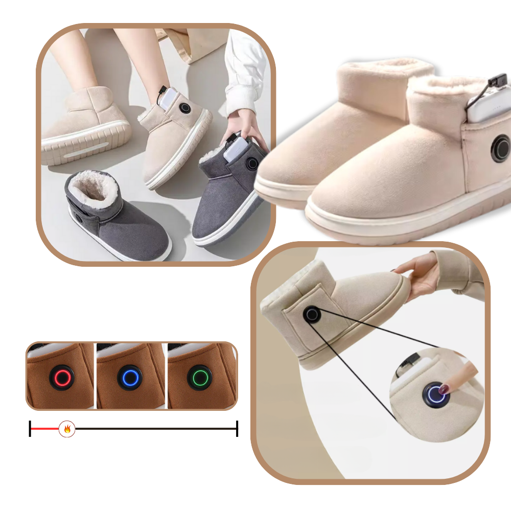 Verwarmbare winterschoenen met grafeen, instelbare temperatuur en oplaadbare batterij